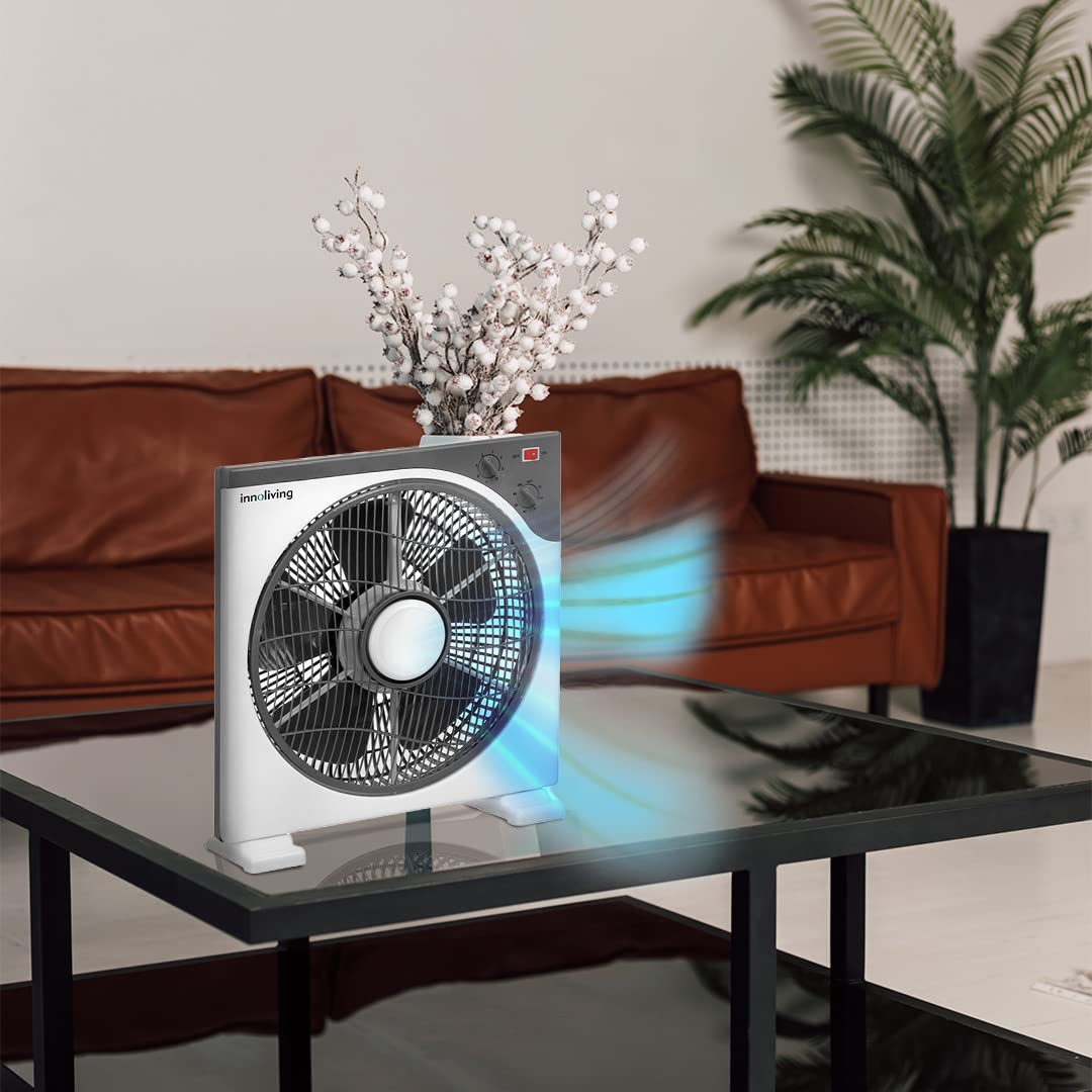 Innoliving Ventilatore Box Rotante Portatile 3 velocità INN-505